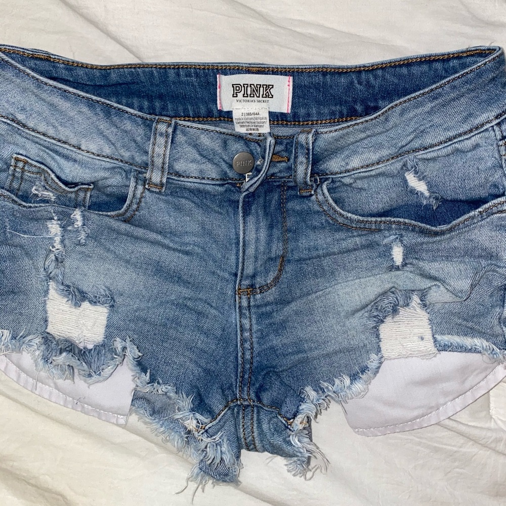 VS Pink denim shorts